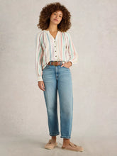 Load image into Gallery viewer, White Stuff 443459 GILLY STRIPE JAQUARD TOP