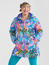 Load image into Gallery viewer, Wilderly Wear Llr-Ele ELECTRIC LEOPARD LONGLINE RAINCOAT
