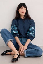 Load image into Gallery viewer, Seasalt B-Wm36655-23059 Hope Cottage Embroidered Blouse Maritime