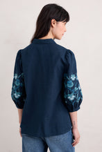 Load image into Gallery viewer, Seasalt B-Wm36655-23059 Hope Cottage Embroidered Blouse Maritime
