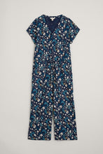 Load image into Gallery viewer, Seasalt B-Wm28089-32157 Rose Trellis Jumpsuit Tidal Floral Maritime