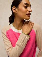 Load image into Gallery viewer, White Stuff 447205 CASHMERE COLOURBLOCK JUMPER
