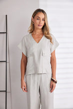 Load image into Gallery viewer, Naya Npa26220 Patch pocket V neck top
