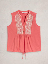 Load image into Gallery viewer, White Stuff 445460 PEONY SLEEVELESS SHIRT
