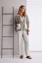 Load image into Gallery viewer, Naya Npa26125 Mesh hooded top with drawstring and contrast pockets

