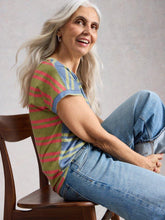 Load image into Gallery viewer, White Stuff 445350 NELLY NOTCH STRIPE TEE
