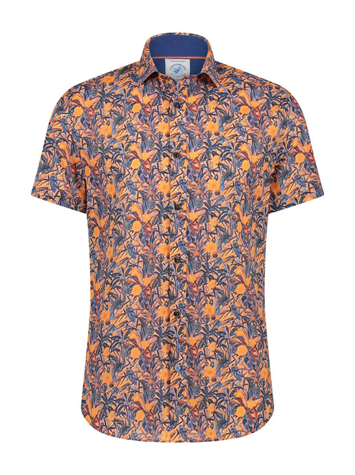 A FISH NAMED FRED White Hummingbird Floral Polo