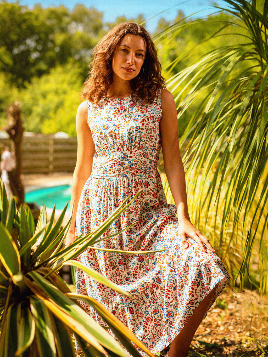 Brakeburn Bbldrs0012114 CREAM SECRET GARDEN MIDI DRESS