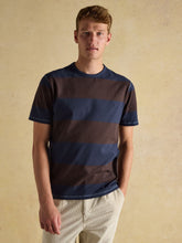 Load image into Gallery viewer, Joules Aw6401 RUGBY CLUB STRIPE NAVY BROWN
