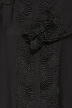 Load image into Gallery viewer, Fransa 20615029 frdentelle black blouse long sleeve top
