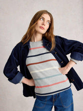 Load image into Gallery viewer, White Stuff 444048 OLIVE STRIPE JUMPER
