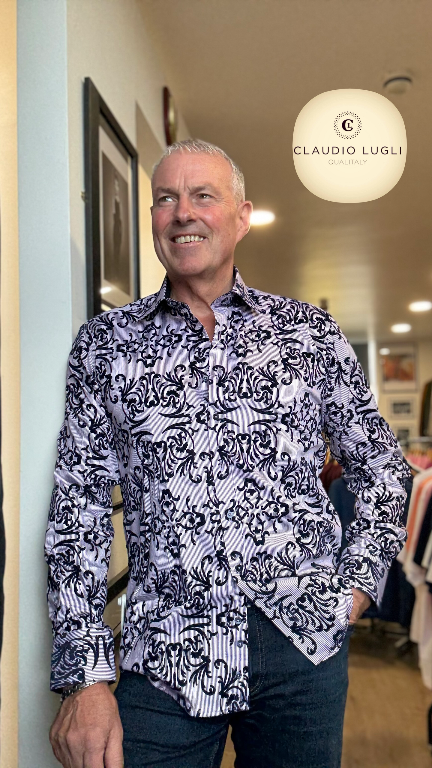 Claudio Lugli Cp6999 FLOCK SHIRT