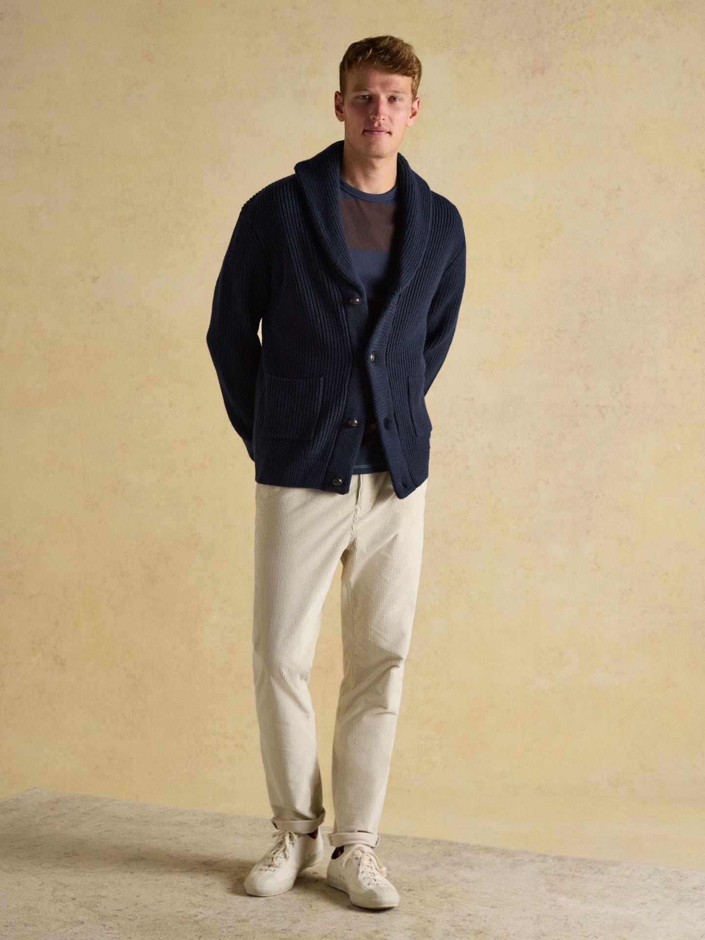 Joules Aw6401 RUGBY CLUB STRIPE NAVY BROWN
