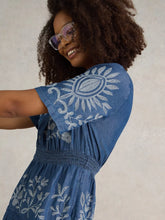 Load image into Gallery viewer, White Stuff 440639 ISLA EMDROIDERED DENIM DRESS
