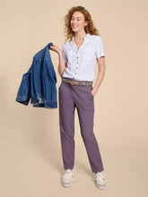 Load image into Gallery viewer, White Stuff 443027 ANNIE SS EMBROIDERED SHIRT
