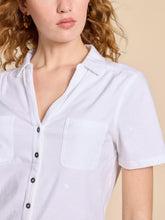 Load image into Gallery viewer, White Stuff 443027 ANNIE SS EMBROIDERED SHIRT

