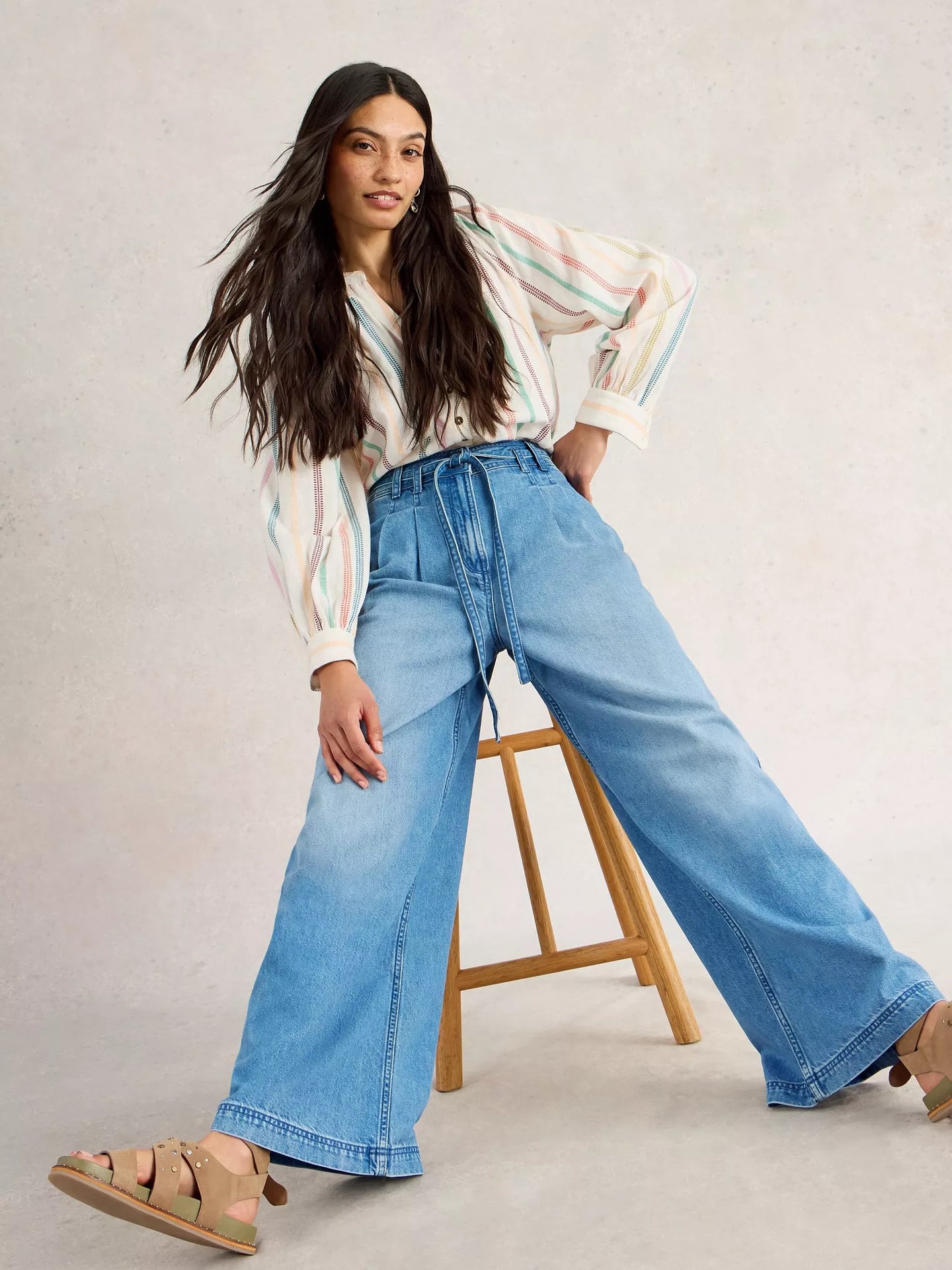 White Stuff 443435 SASHA WIDE LEG JEANS