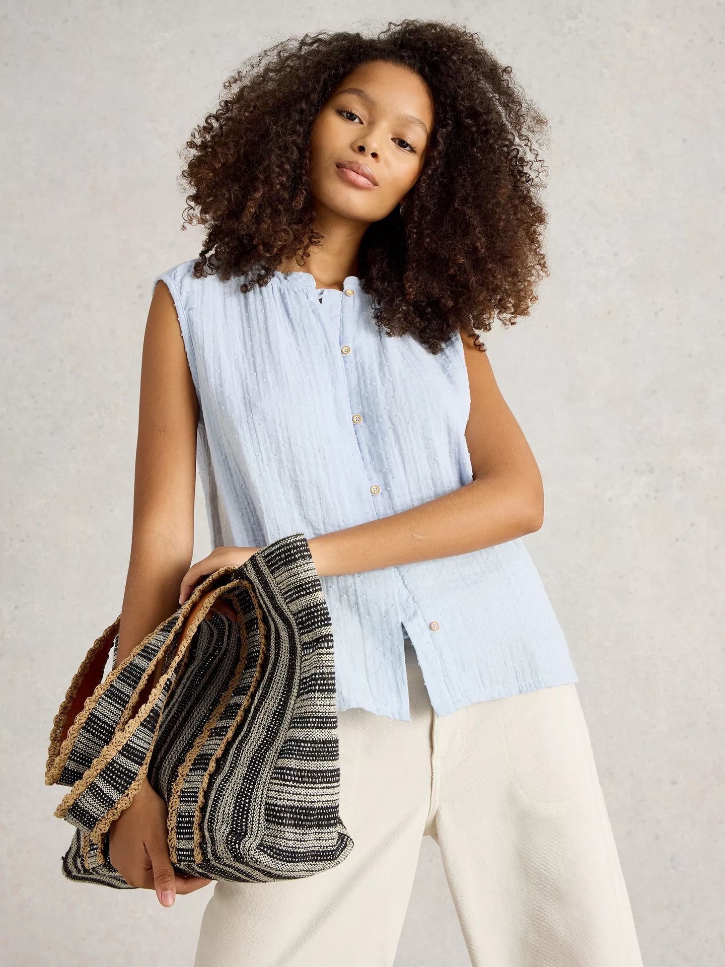 White Stuff 443468 YASMIN DOUBLE CLOTH VEST