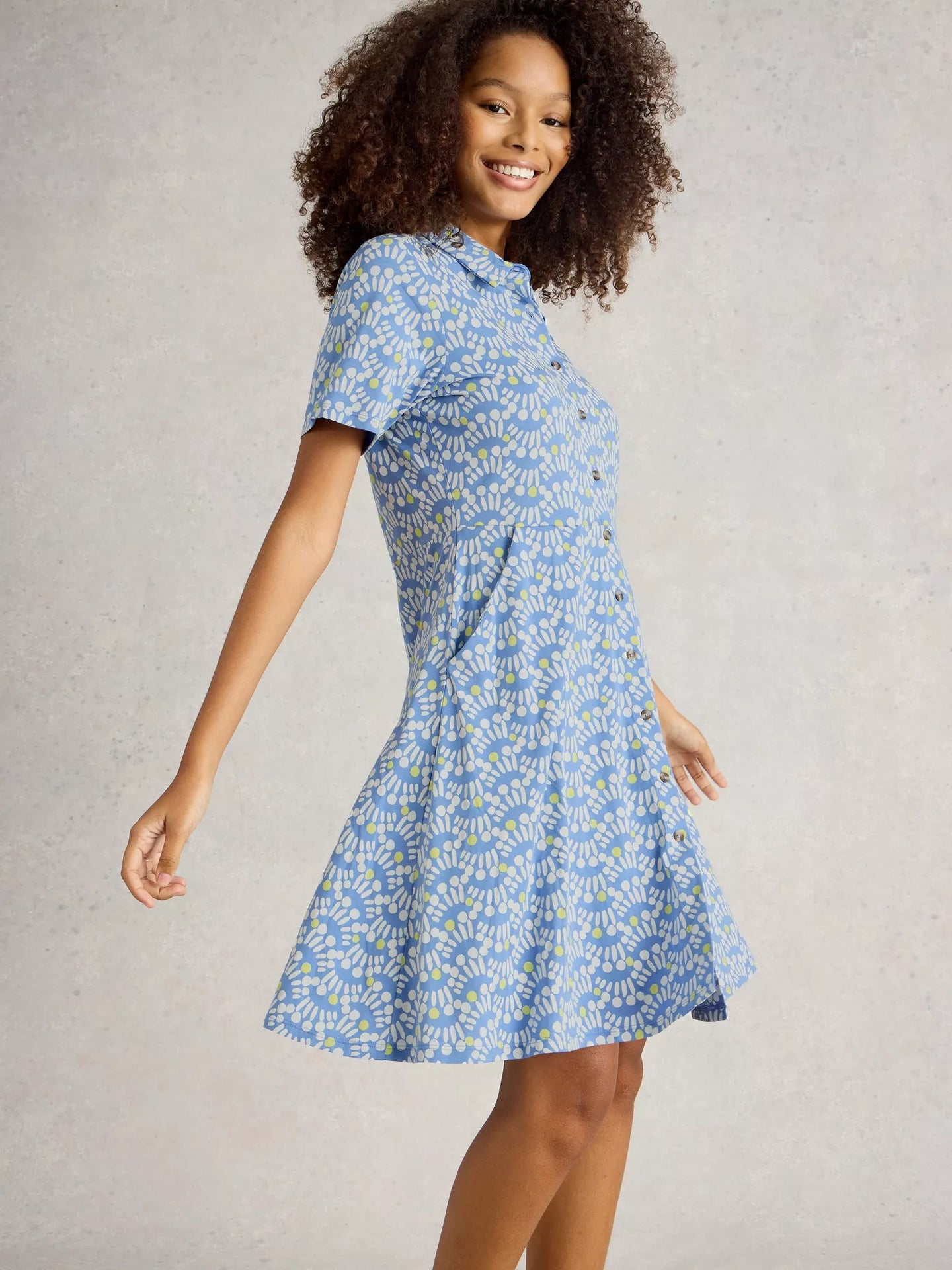 White Stuff 443498 RIA JERSEY SHIRT DRESS