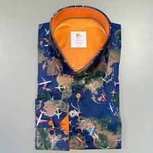 Load image into Gallery viewer, Claudio Lugli Cp6982 FLIGHT MAP SHIRT

