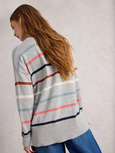 Load image into Gallery viewer, White Stuff 444048 OLIVE STRIPE JUMPER
