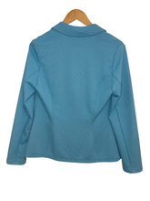 Load image into Gallery viewer, Barbara Lebek Urban Basics 65160042 aqua ribbed BLAZER turquoise
