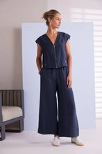 Load image into Gallery viewer, Naya Npa26284 Short zip v neck top
