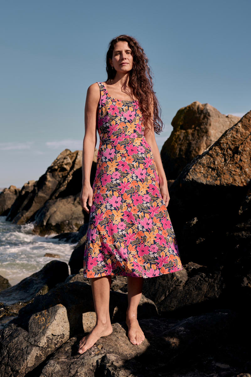 Seasalt B-Wm36620-35422 Sun Gleam Dress Citrus Floral Tulip