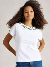 Load image into Gallery viewer, White Stuff 443713 NEVA EMBROIDERED T
