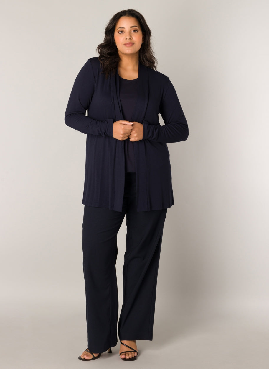 Base Level 6000001 YALA LONG CARDIGAN dark blue yayla