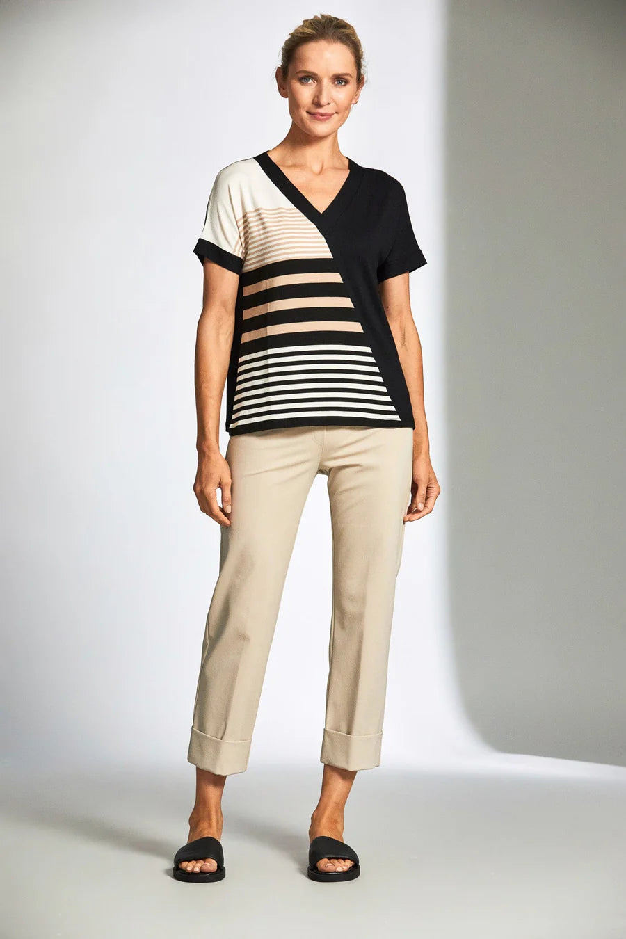 Peruzzi S25199 SIDE STRIPE T SHIRT