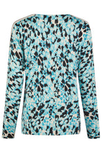 Load image into Gallery viewer, Barbara Lebek Urban Basics 80580052 animal print knit v neck Pullover
