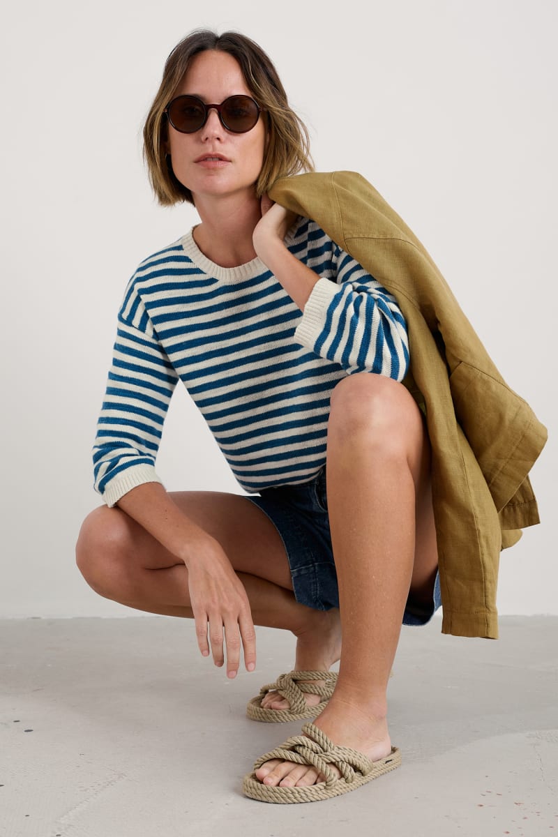 Seasalt B-Wm33357-35650 Knavock Jumper Mini Cornish Sailor Ecru