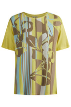 Load image into Gallery viewer, Barbara Lebek 81560052 yellow &amp; silver short sleeve T-shirt
