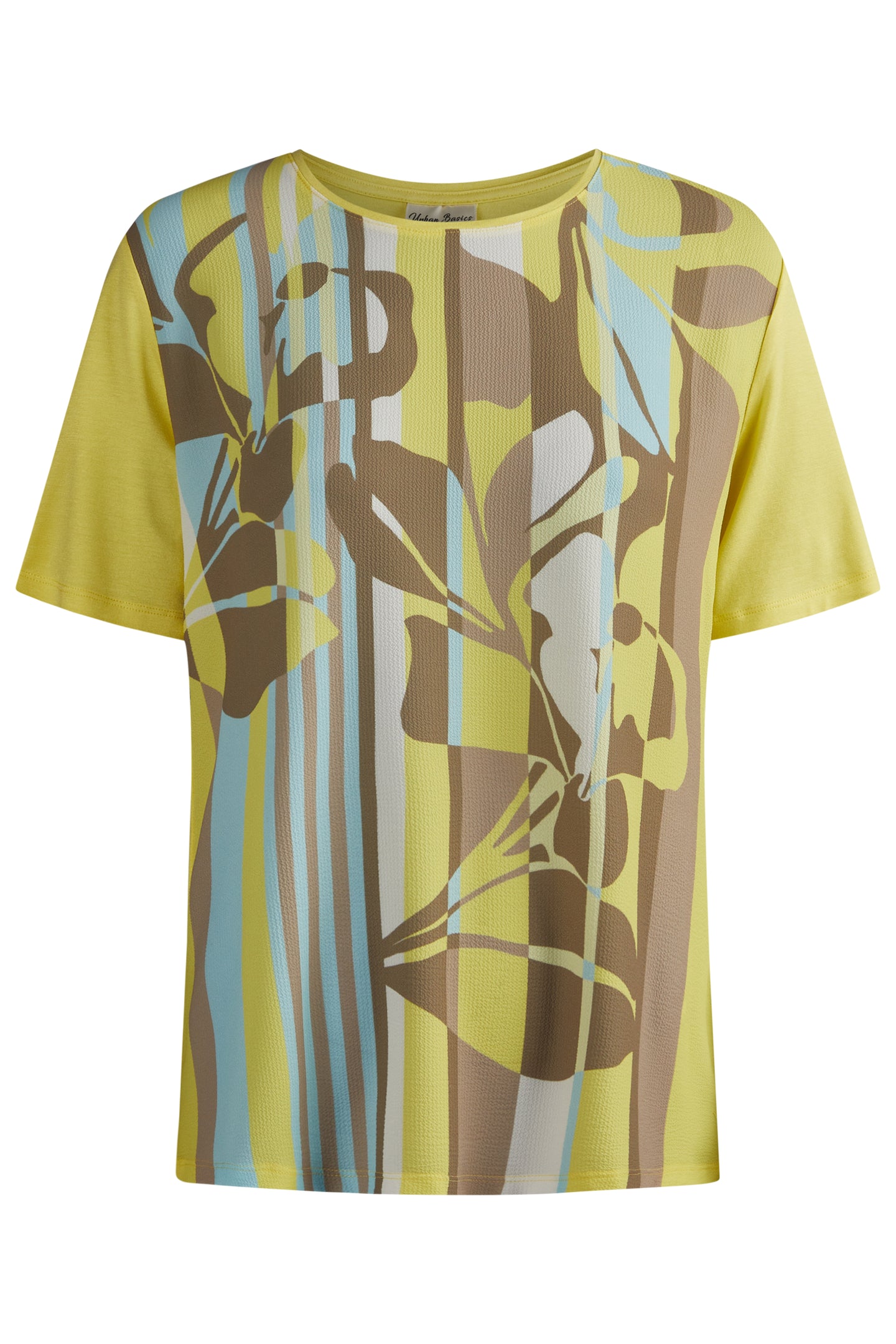Barbara Lebek 81560052 yellow & silver short sleeve T-shirt