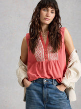 Load image into Gallery viewer, White Stuff 445460 PEONY SLEEVELESS SHIRT
