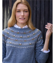 Load image into Gallery viewer, Woolovers N296l Floral Yoke Fairisle
