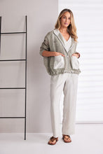 Load image into Gallery viewer, Naya Npa26125 Mesh hooded top with drawstring and contrast pockets
