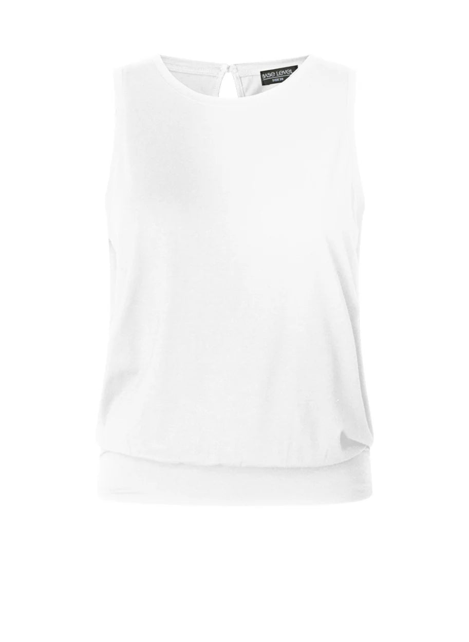 Base Level 6000032 yasmin vest top White