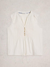 Load image into Gallery viewer, White Stuff 445482 PEONY SLEEVELESS SHIRT
