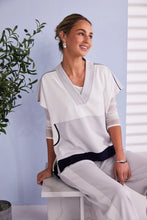 Load image into Gallery viewer, Naya Npa26249 V neck top with contrast pocket
