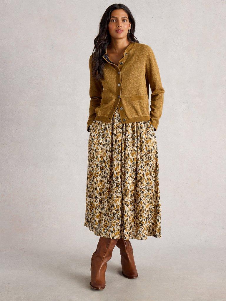 White Stuff 444642 Ari Metallic Skirt