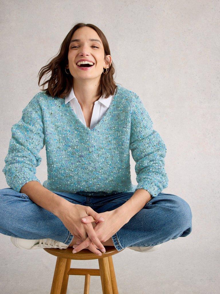 White Stuff 444060 TEXTURE V NECK