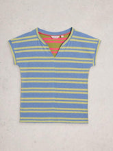 Load image into Gallery viewer, White Stuff 445350 NELLY NOTCH STRIPE TEE
