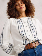 Load image into Gallery viewer, White Stuff 444367 NAOMI EMBROIDERED SHIRT
