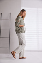 Load image into Gallery viewer, Naya Npa26125 Mesh hooded top with drawstring and contrast pockets
