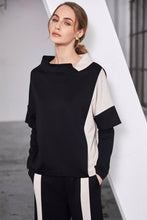 Load image into Gallery viewer, Naya Naw25264 WIDE LEG TROUSER WITH CONTRAST PANEL
