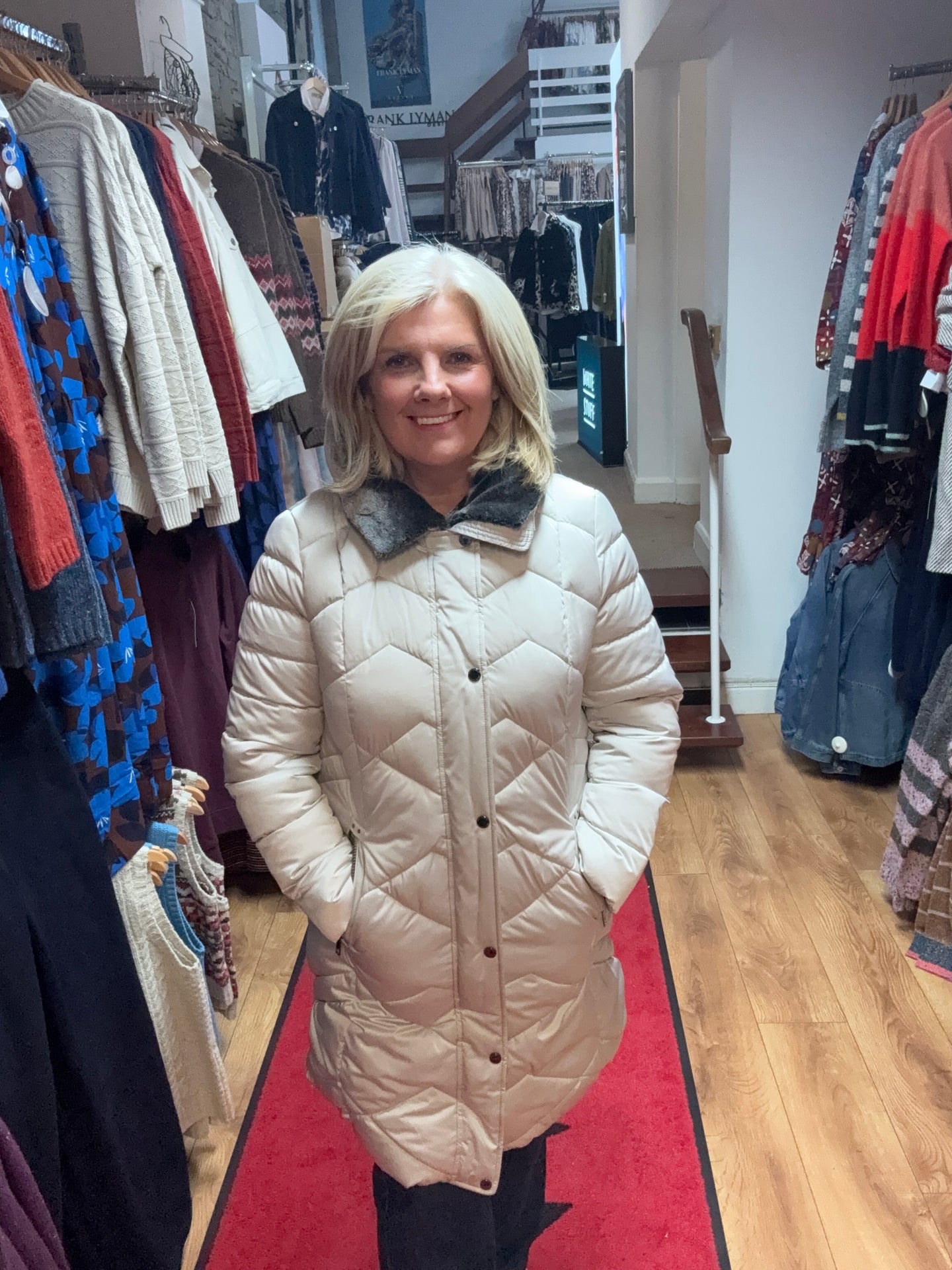 Barbara Lebek 30610052 COAT WITH HOOD AND FAUX FUR