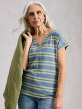 Load image into Gallery viewer, White Stuff 445350 NELLY NOTCH STRIPE TEE
