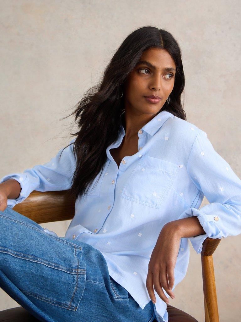White Stuff 444560 SOPHIE ORGANIC SHIRT – Velvet Ramsbottom